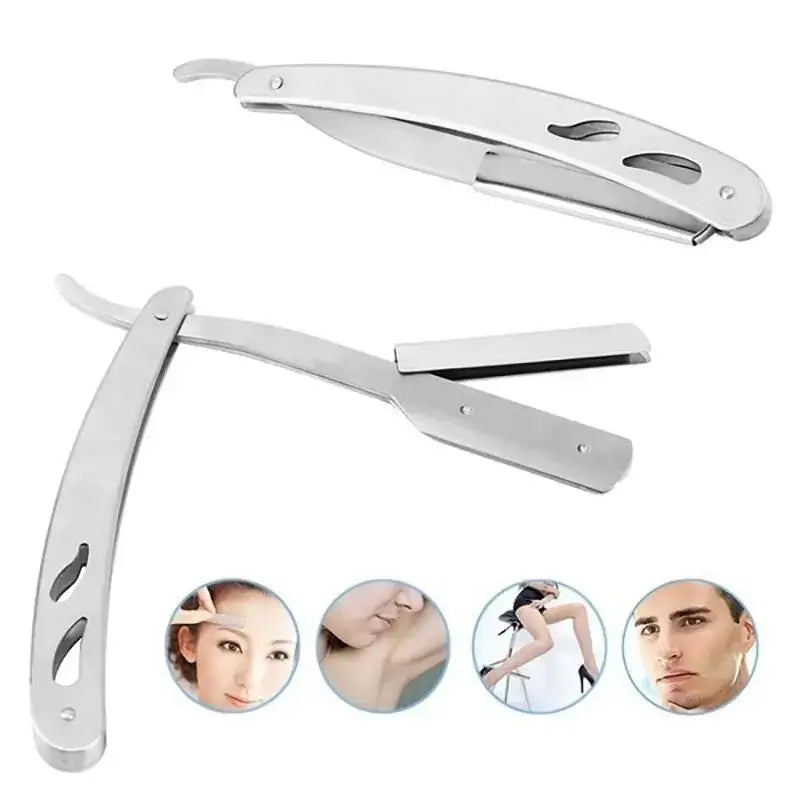 Vintage Stainless Steel Folding Shaver & Barber Razor