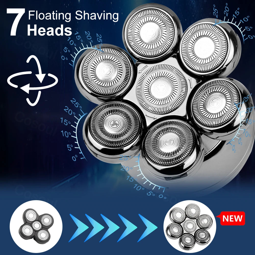 V10 Omni-Glide 7D Bald Head Shaver & 5-in-1 Grooming Kit