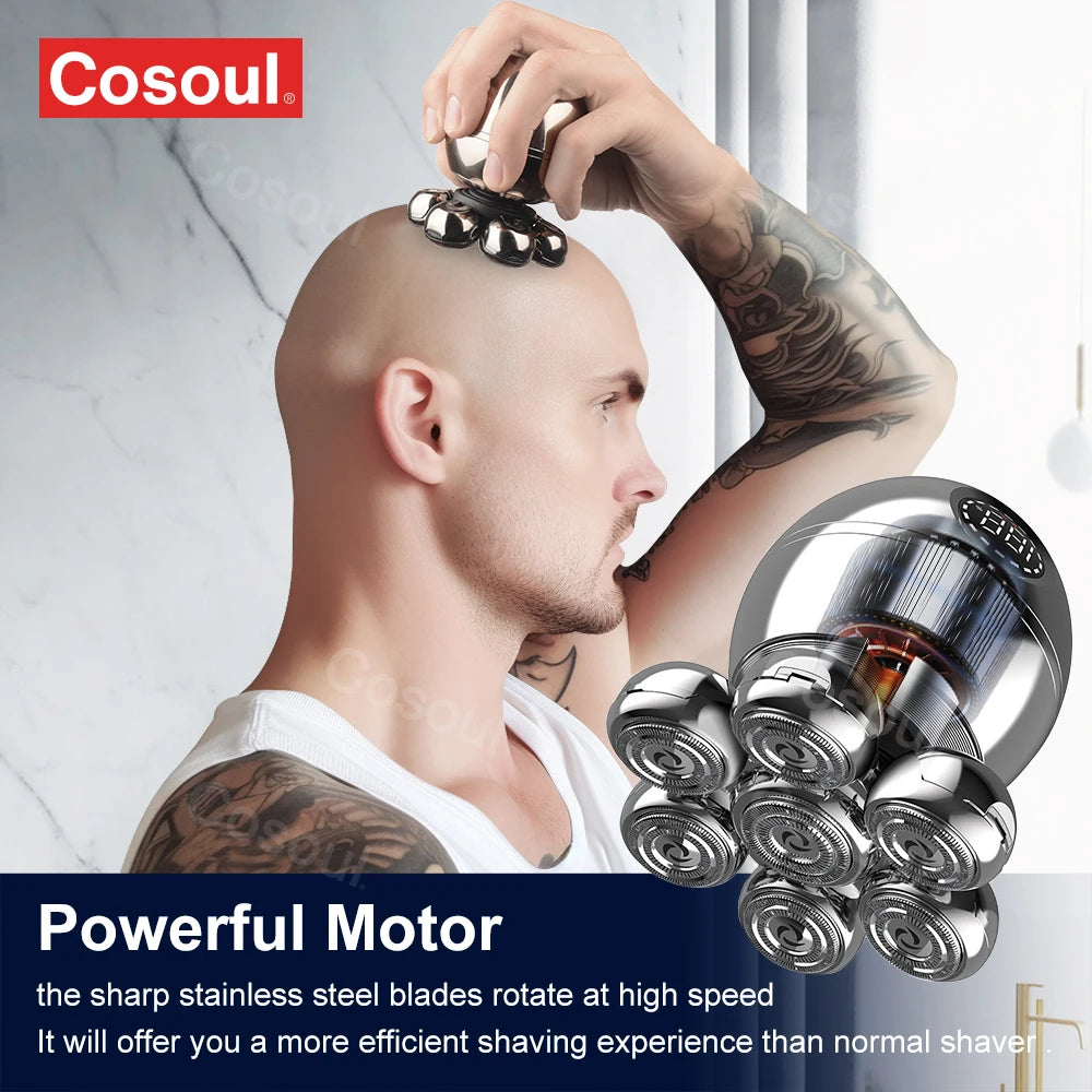 V10 Omni-Glide 7D Bald Head Shaver & 5-in-1 Grooming Kit