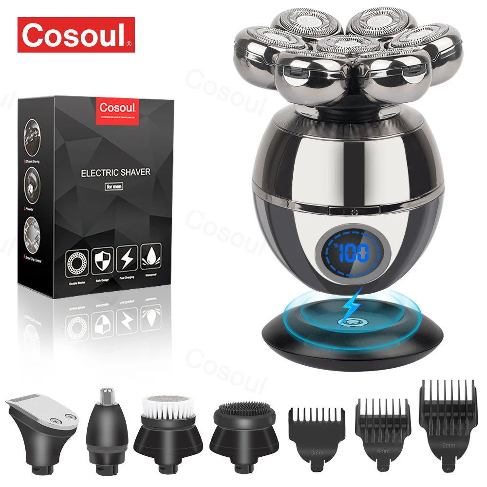 V10 Omni-Glide 7D Bald Head Shaver & 5-in-1 Grooming Kit