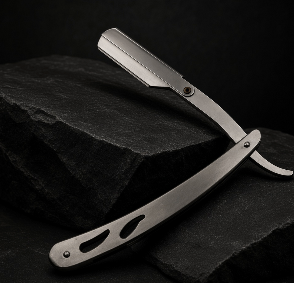 Vintage Stainless Steel Folding Shaver & Barber Razor