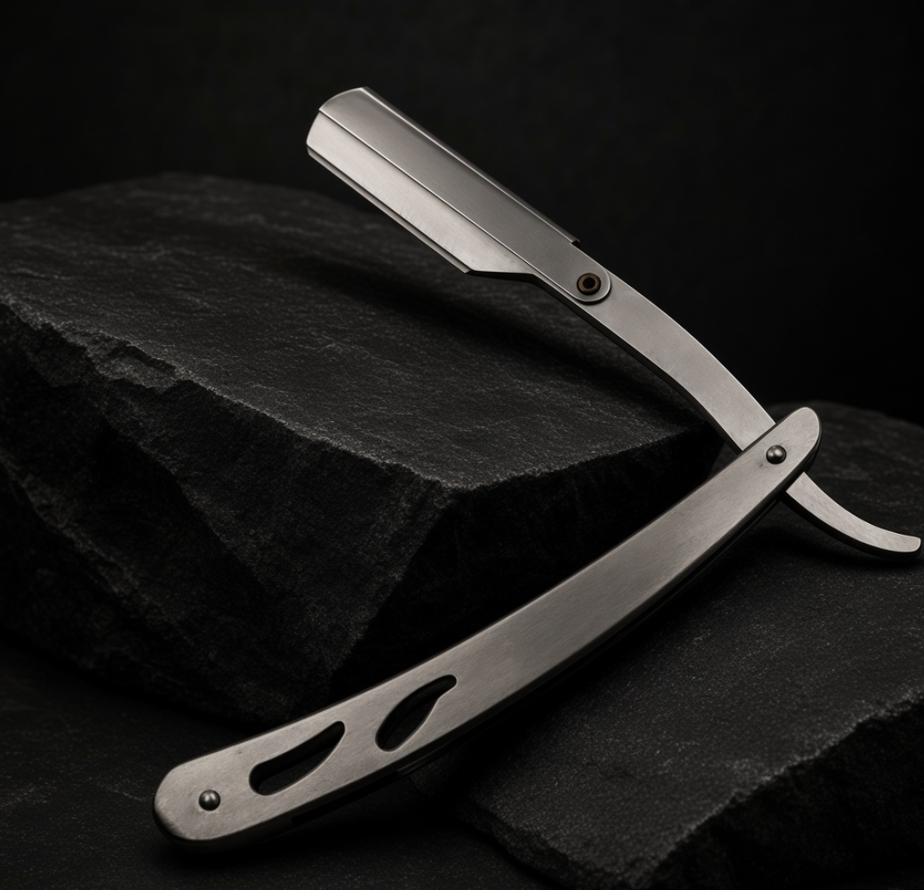 Vintage Stainless Steel Folding Shaver & Barber Razor