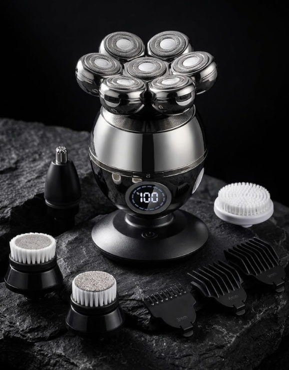V10 Omni-Glide 7D Bald Head Shaver & 5-in-1 Grooming Kit