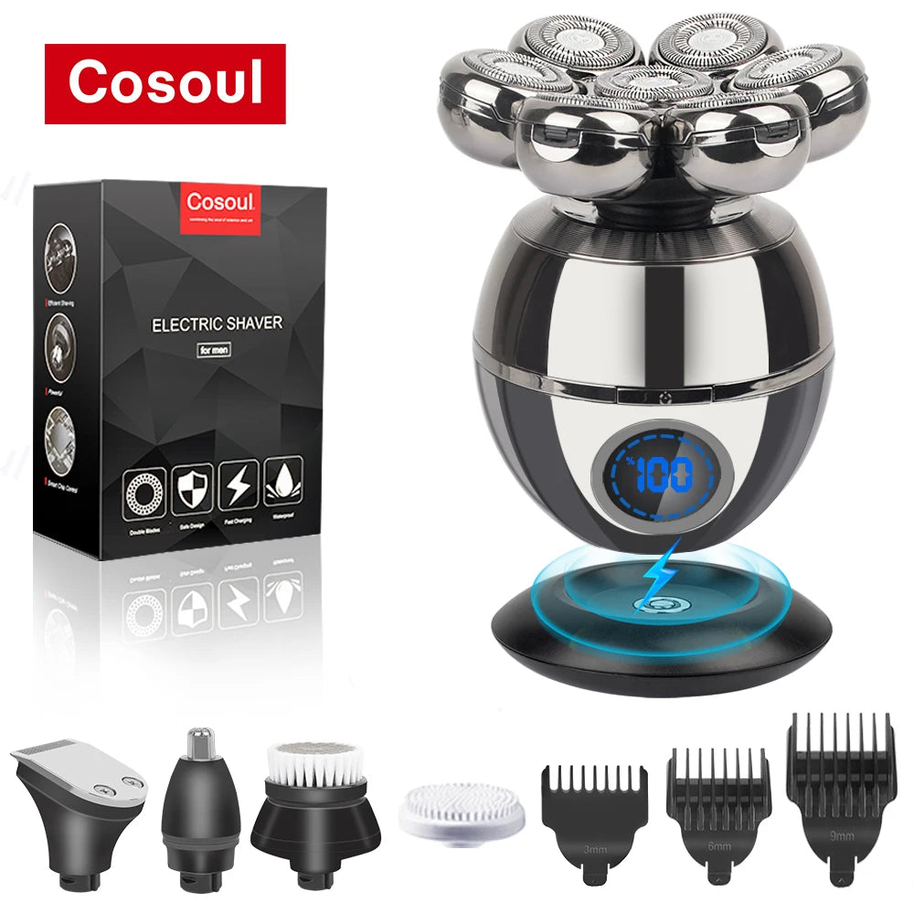 V10 Omni-Glide 7D Bald Head Shaver & 5-in-1 Grooming Kit